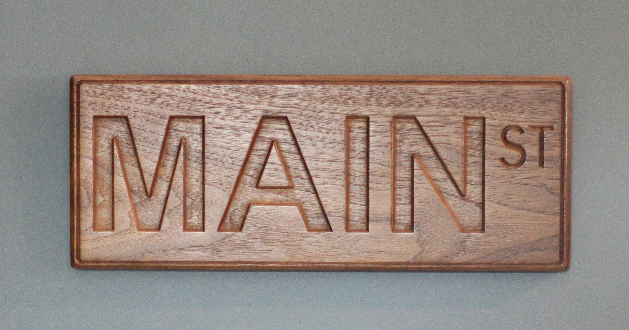 HARDWOOD SIGN "MAIN ST" Castleman Carpentry